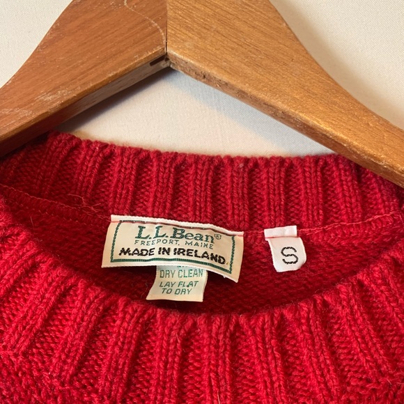 VINTAGE Made in Ireland L.L. Bean Wool Sweater - Picture 2 of 8